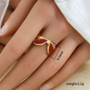 18K Gold Plated Moon Star Oval Open Ring For Women, White Enamel Celestial Crescent Moon Star Adjustable Band Ring, Minimalist Boho Aesthetic Stainless Steel Daily Wear Jewelry Gift