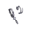 European and American Men's Bamboo Joint Zircon Pendant Ear Clips Set Hip-Hop Punk Style Earrings Accessories