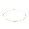 Sterling Silver Anklet with Infinity Symbols