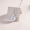 Timelessness - A fashionable and popular jewelry necklace pendant set, featuring Monnes stone, made of 925 silver and plated with platinum diamonds.