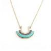 Love U To The Moon Long Turquoise Necklace