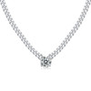 Ladies' Cuban Necklace - Set with 1-carat Moissan diamond S925 sterling silver jewelry and platinum-plated affordable diamond jewelry, fashionable and trendy jewelry necklace pendant
