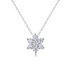 Snowflakes Flowing - A fashionable and popular jewelry necklace pendant set, featuring Monisite gemstones, made of 925 silver and plated with platinum diamonds.
