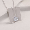 Snowflakes Flowing - A fashionable and popular jewelry necklace pendant set, featuring Monisite gemstones, made of 925 silver and plated with platinum diamonds.
