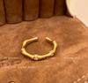 Vintage Natural Tiger Eye Stone Halo CZ Ring For Women, 18K Gold Plated Matte Brushed Band Oval Cabochon Gemstone Luxury Retro Wedding Party Fashion Jewelry Gift
