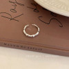 Vintage Natural Tiger Eye Stone Halo CZ Ring For Women, 18K Gold Plated Matte Brushed Band Oval Cabochon Gemstone Luxury Retro Wedding Party Fashion Jewelry Gift