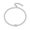 Resolute - A fashionable jewelry bracelet set with Moissanite S925 sterling silver and platinum-plated diamonds, a luxurious silver accessory