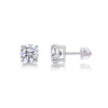 Pure Love - Fashion Earring Set made of 2-carat Moissanite and s925 sterling silver, a simple and versatile silver accessory