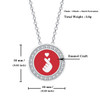 Emma Manor 925 Sterling Silver 5A CZ Diamond Enamel Finger Kiss Pendant Necklace for Women