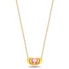 Emma Manor 18k Gold Plated Mini Double Love Heart Pendant Necklace for Women