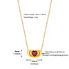Emma Manor 18k Gold Plated Mini Double Love Heart Pendant Necklace for Women