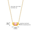 Emma Manor 18k Gold Plated Mini Double Love Heart Pendant Necklace for Women