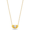 Emma Manor 18k Gold Plated Mini Double Love Heart Pendant Necklace for Women