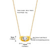 Emma Manor 18k Gold Plated Mini Double Love Heart Pendant Necklace for Women