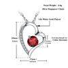 Emma Manor Heart Necklace 14K White Gold Plated Round Cut Cubic Zirconia Forever Lover Heart Pendant Necklace for Women Girls