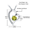 Emma Manor Heart Necklace 14K White Gold Plated Round Cut Cubic Zirconia Forever Lover Heart Pendant Necklace for Women Girls