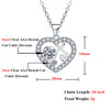 White Gold Plated 5A Cubic Zirconia Cross Heart Pendant Necklace for Women