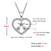 Heart Pendant Necklace 14k White Gold Plated Cubic Zirconia Love Heart Jewelry for Women Girls