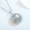 Heart Pendant Necklace 14k White Gold Plated Family Love Heart Jewelry for Women Girl