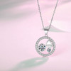 Heart Pendant Necklace 14k White Gold Plated Family Love Heart Jewelry for Women Girl