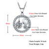 Heart Pendant Necklace 14k White Gold Plated Family Love Heart Jewelry for Women Girl