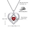 Emma Manor 925 Sterling Silver 5A Heart CZ Diamond Triple Heart Pendant Necklace for Women