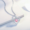 Emma Manor 925 Sterling Silver 5A Heart CZ Diamond Triple Heart Pendant Necklace for Women