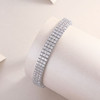 Chain of Brilliance - Made of morganite, 925 sterling silver and platinum-plated diamonds, it is a fashionable jewelry bracelet and a luxurious silver accessory.