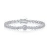 Star Whisper - Made of morganite, 925 sterling silver and platinum-plated diamonds, it is a fashionable jewelry bracelet and a luxurious silver accessory.