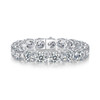 Half-summer brilliance - Made of morganite, 925 sterling silver and platinum-plated diamonds, it is a fashionable jewelry bracelet and a luxurious silver accessory.