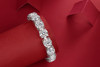 Half-summer brilliance - Made of morganite, 925 sterling silver and platinum-plated diamonds, it is a fashionable jewelry bracelet and a luxurious silver accessory.