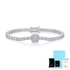 Star - Composed of morganite, 925 sterling silver and platinum-plated diamonds, it is a fashionable jewelry bracelet and a luxurious silver accessory.