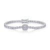 Star - Composed of morganite, 925 sterling silver and platinum-plated diamonds, it is a fashionable jewelry bracelet and a luxurious silver accessory.