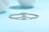 Star - Composed of morganite, 925 sterling silver and platinum-plated diamonds, it is a fashionable jewelry bracelet and a luxurious silver accessory.