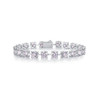 The Time Appointment - Made of morganite, 925 sterling silver and platinum-plated diamonds, it is a fashionable jewelry bracelet and a luxurious silver accessory.