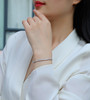 Piano Poet - Made of morganite, 925 sterling silver and platinum-plated diamonds, it is a fashionable jewelry bracelet and a luxurious silver accessory.