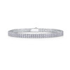 Scattered like stars - Made of morganite, 925 sterling silver and platinum-plated diamonds, it is a fashionable jewelry bracelet and a luxurious silver accessory.