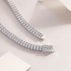 Scattered like stars - Made of morganite, 925 sterling silver and platinum-plated diamonds, it is a fashionable jewelry bracelet and a luxurious silver accessory.