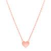 14k Rose Gold Polished Mini Heart Necklace