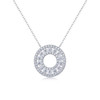 Revolv - A fashionable and popular jewelry necklace pendant set, featuring Monnes stone, made of 925 silver and plated with platinum and diamonds.