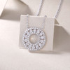 Revolv - A fashionable and popular jewelry necklace pendant set, featuring Monnes stone, made of 925 silver and plated with platinum and diamonds.