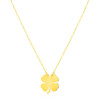 14K Yellow Gold Four Leaf Clover Necklace