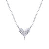 Love in the Present - A fashionable and popular jewelry necklace pendant set, featuring one carat morganite, made of 925 silver and plated with platinum and diamonds.