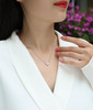 Love in the Present - A fashionable and popular jewelry necklace pendant set, featuring one carat morganite, made of 925 silver and plated with platinum and diamonds.