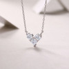Love in the Present - A fashionable and popular jewelry necklace pendant set, featuring one carat morganite, made of 925 silver and plated with platinum and diamonds.