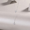 A fashionable and popular jewelry necklace pendant set, featuring Monis stone, made of 925 silver and plated with platinum and diamonds.