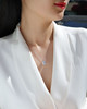 Iris Flower - A fashionable and popular jewelry necklace pendant set, featuring Monnes stone, made of 925 silver and plated with platinum diamonds.