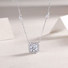 Flowing Love - A fashionable and popular jewelry necklace pendant set, featuring Monnes stone, made of 925 silver and plated with platinum diamonds.