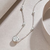 Natural Fantasy - A fashionable and popular jewelry necklace pendant set, featuring Monisite gemstones, made of 925 silver and plated with platinum diamonds.