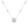Sweet - A fashionable and popular jewelry necklace pendant set, featuring Monnes stone, made of 925 silver and plated with platinum diamonds.